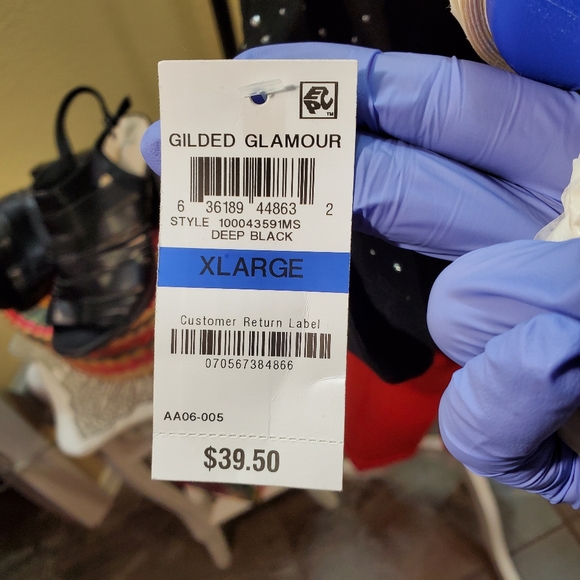 JM Collection Black Top with Bling sz XL NwT - Picture 7 of 12